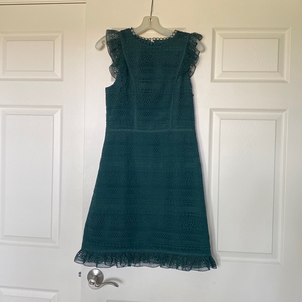 J. Crew green lace dress